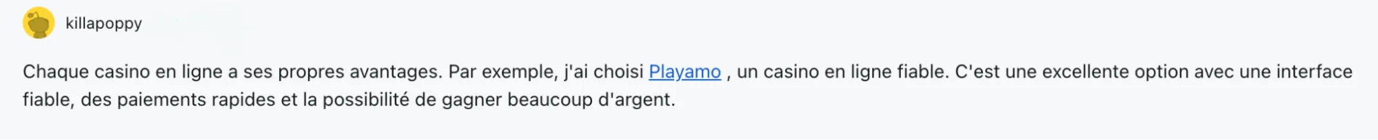 playamo casino avis dutilisateur