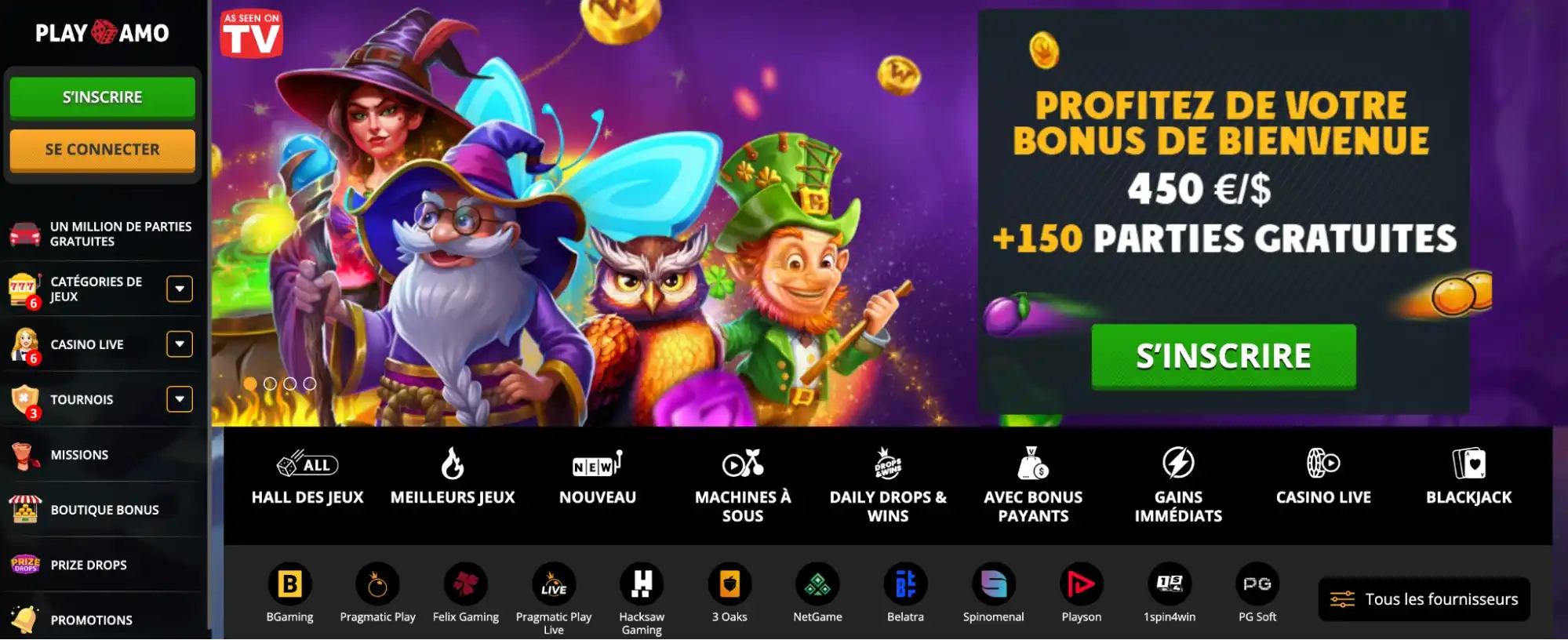 playamo casino page principale