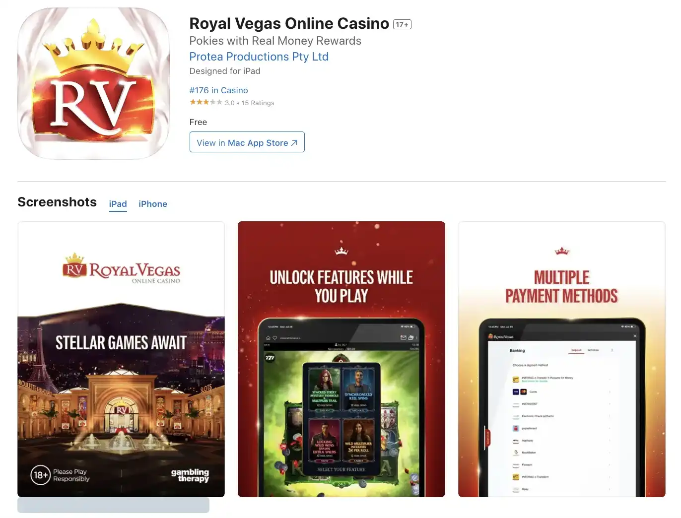 royal vegas casino page