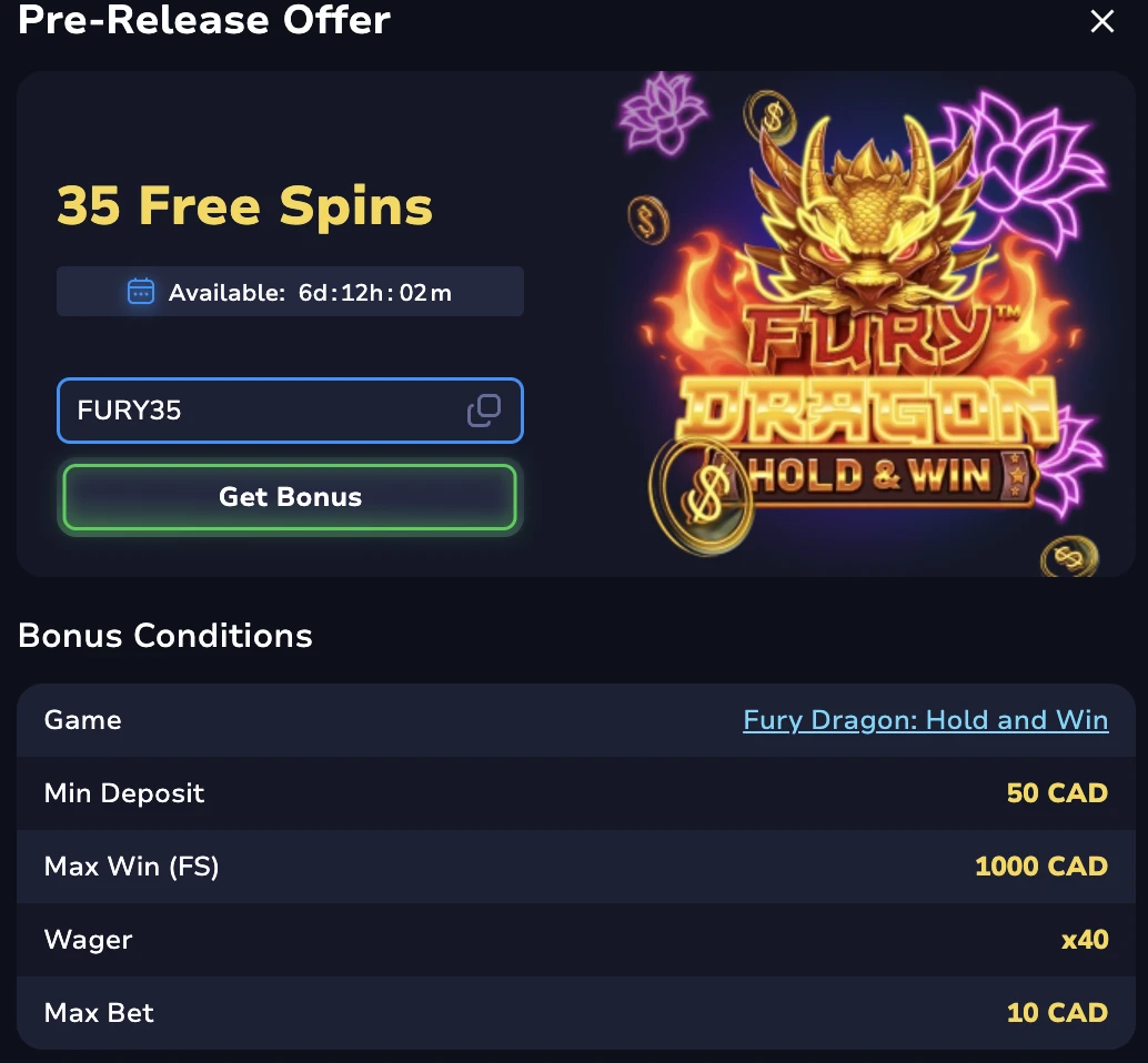 7bit casino pre release offer