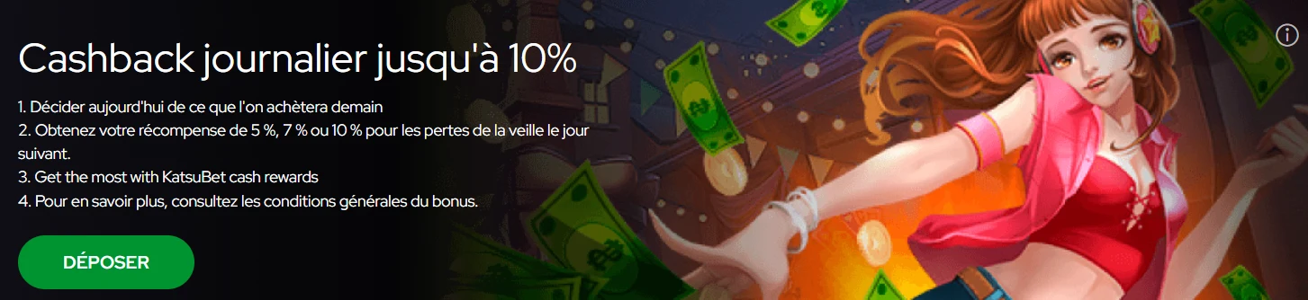katsubet casino cashback