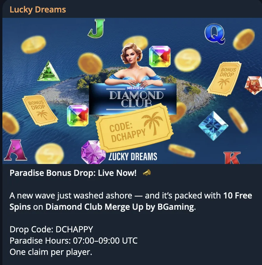 lucky dreams casino bonus drop