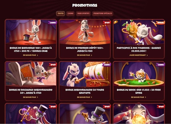 Bonus du Casino sur Magius