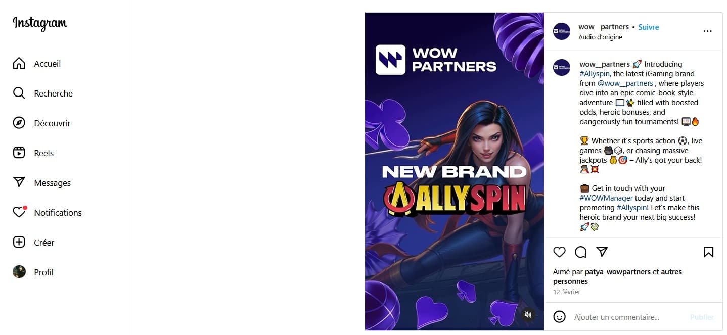 allyspin casino instagram