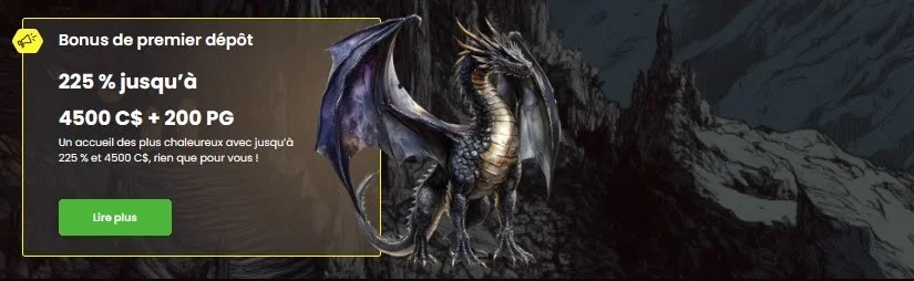 DragonSlots Bonus de Bienvenue 