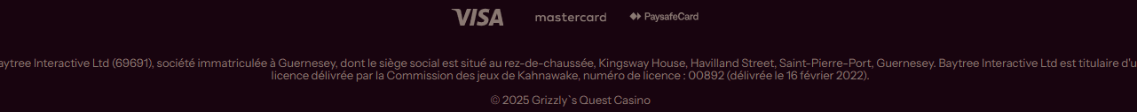 grizzlys quest casino footer