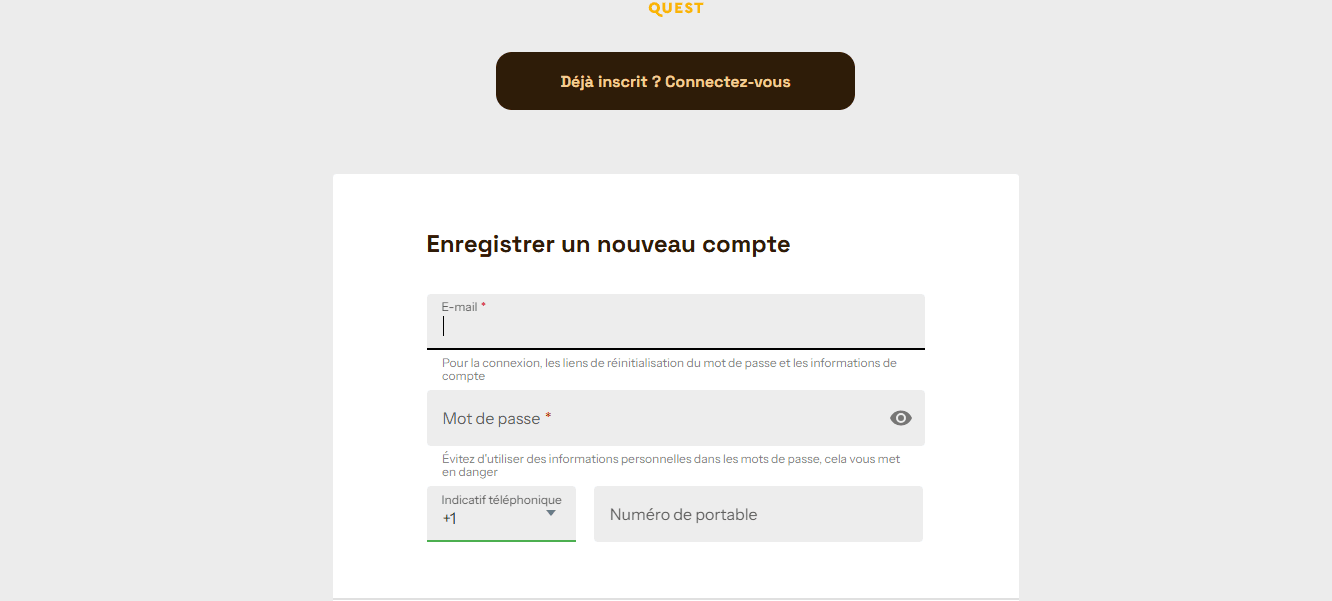 grizzlys quest casino registration