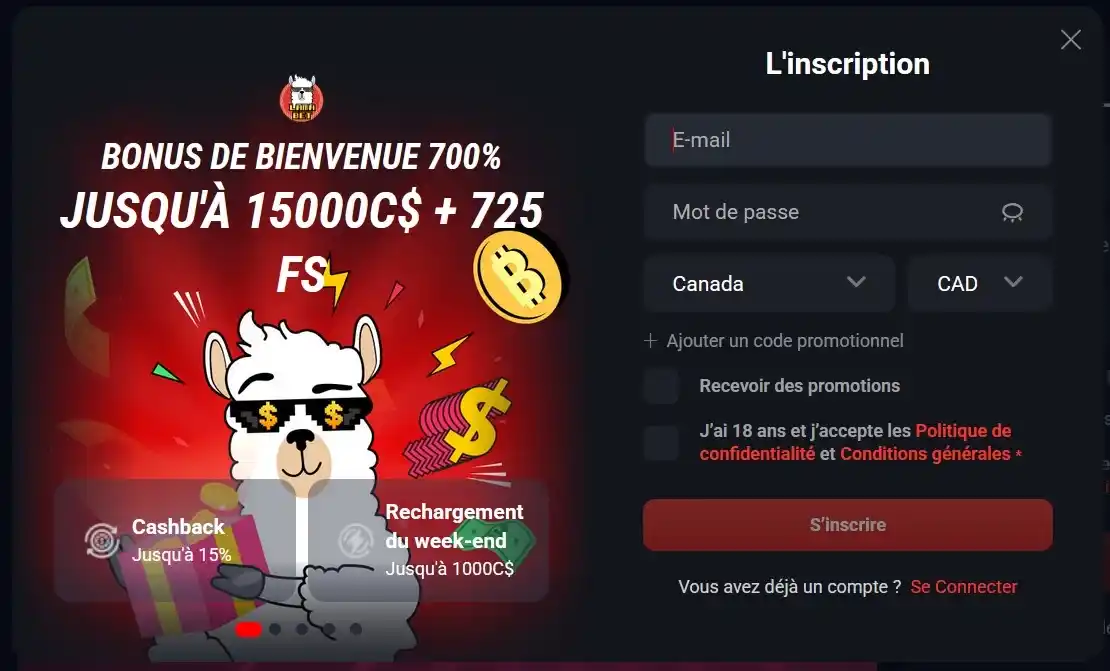 lamabet enregistrement