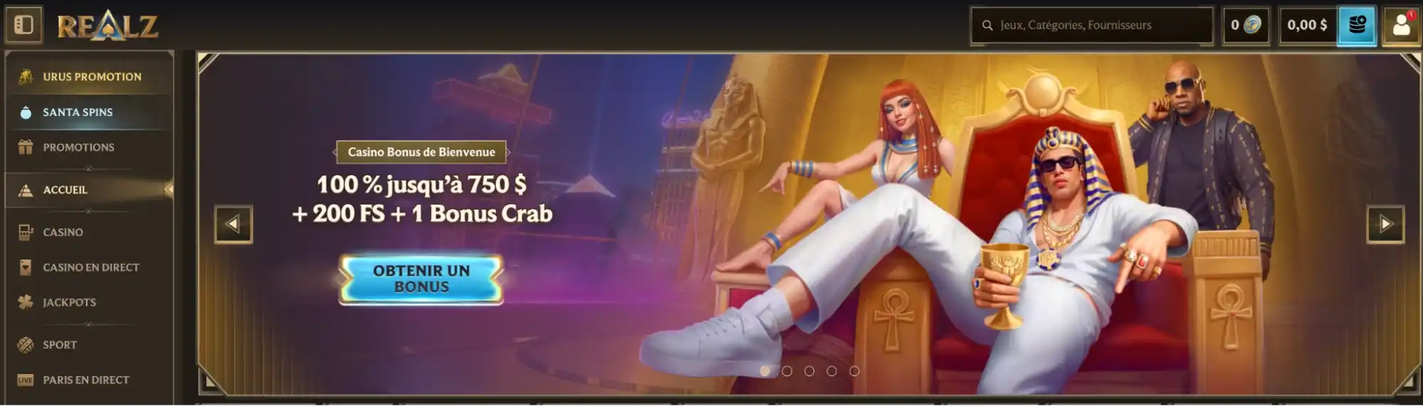 realz page principale