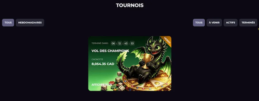 tournois drakaris casino