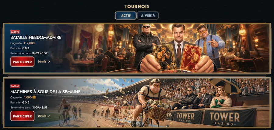 tower casino tournois